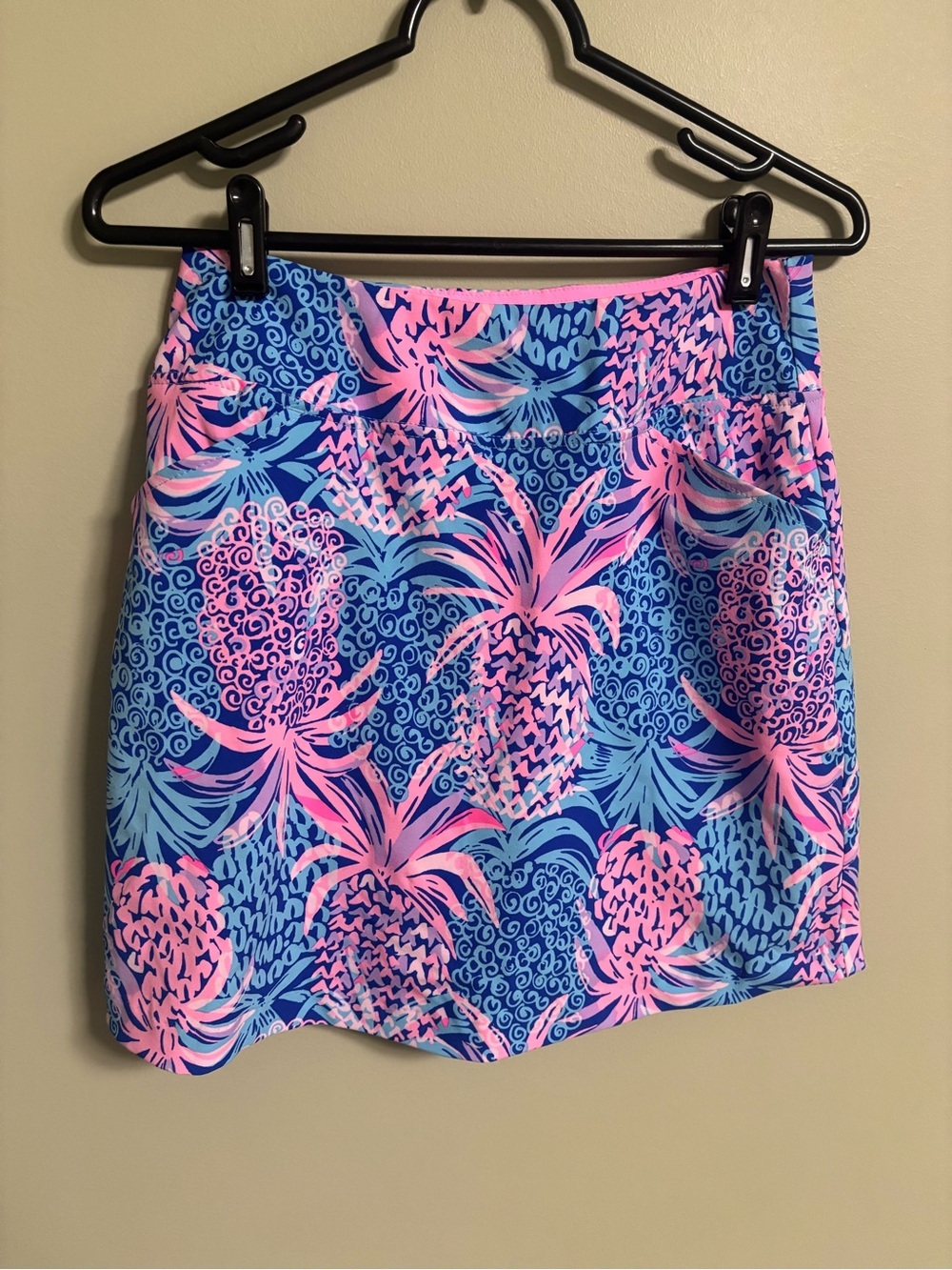 Lilly Pulitzer Luxletic Tropic Down Low Monica Skort Golf Size 0 XS Pineapple